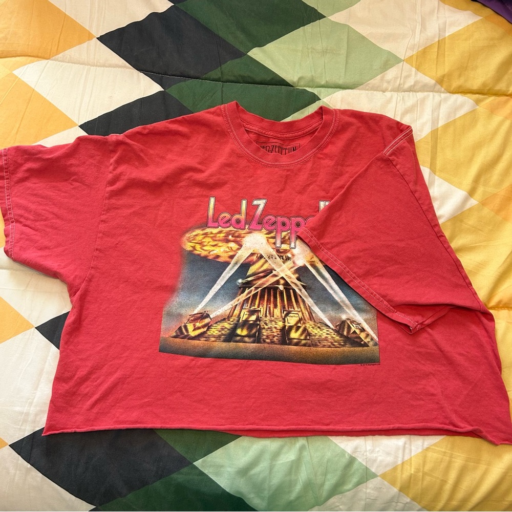 Led•Zepplelin shirt-crop top size L
